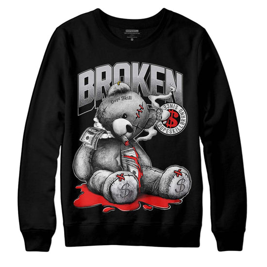 Grey Sneakers DopeSkill Sweatshirt Sick Bear Graphic Streetwear - Black