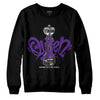 Jordan 13 Court Purple DopeSkill Sweatshirt Queen Chess Graphic Streetwear - Black