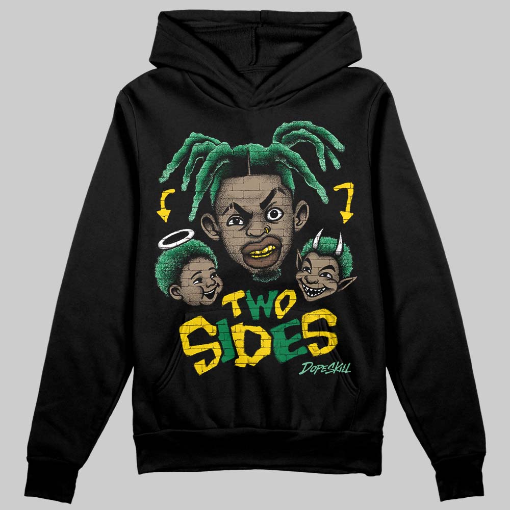 Green Sneakers DopeSkill Hoodie Two Sides Graphic Streetwear - black