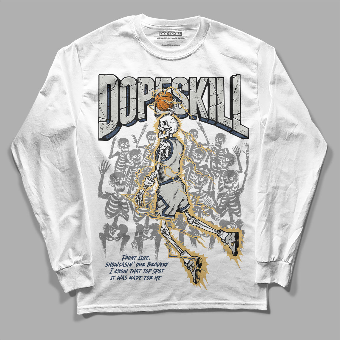 A Ma Maniere x Jordan 5 “Photon Dust” DopeSkill Long Sleeve T-Shirt Thunder Dunk Graphic Streetwear - White