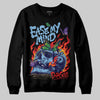 University Blue Sneakers DopeSkill Sweatshirt Ease My Mind Graphic Streetwear - black