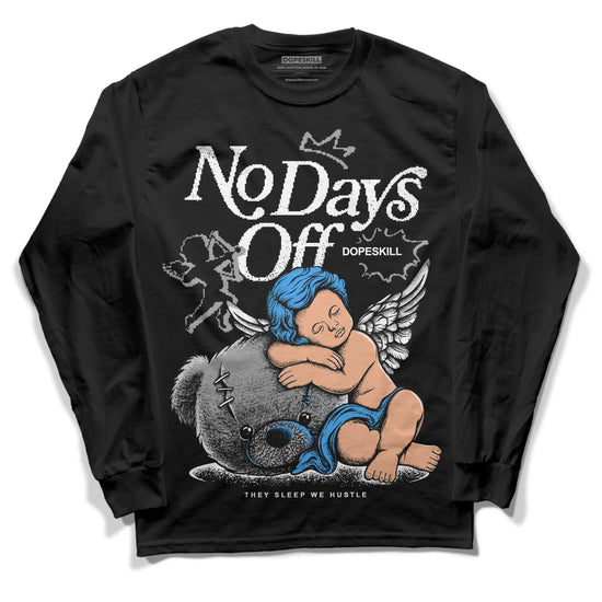 Jordan 3 "Midnight Navy" DopeSkill Long Sleeve T-Shirt New No Days Off Graphic Streetwear - Black