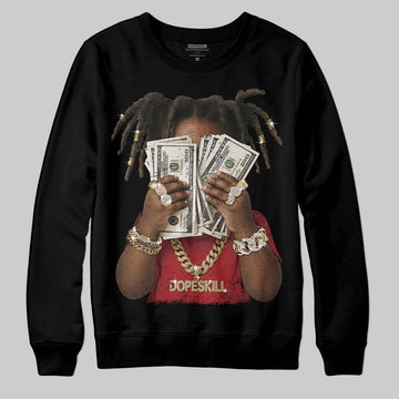 Jordan 14 Golf “Last Shot” DopeSkill Sweatshirt Rich Youth Graphic Streetwear - Black