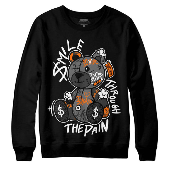 Jordan 3 Retro 'Fear Pack' DopeSkill Sweatshirt Smile Through The Pain Graphic Streetwear - Black