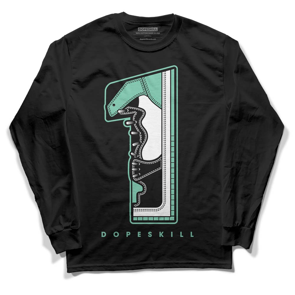 Jordan 1 High OG Green Glow DopeSkill Long Sleeve T-Shirt No.1 Graphic Streetwear - Black