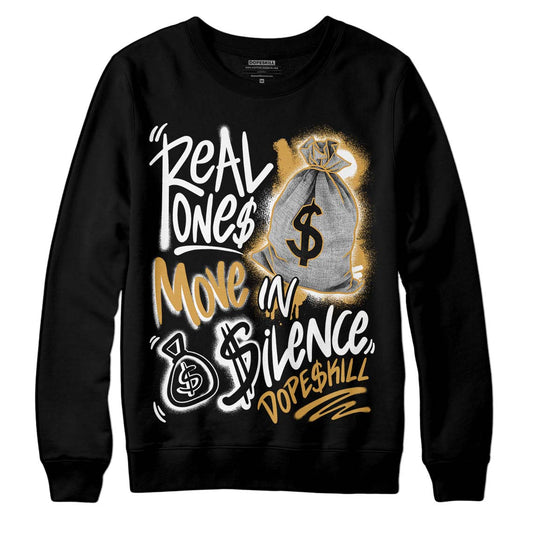 Jordan 11 "Gratitude" DopeSkill Sweatshirt Real Ones Move In Silence Graphic Streetwear - Black