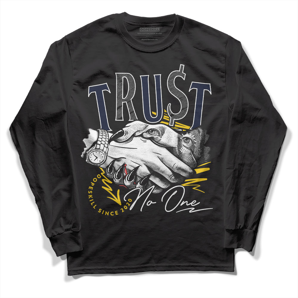 Dunk Low Vintage “Michigan” DopeSkill Long Sleeve T-Shirt Trust No One Graphic Streetwear - Black