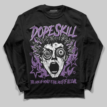 PURPLE Sneakers DopeSkill Long Sleeve T-Shirt Root of Evil Graphic Streetwear - Black