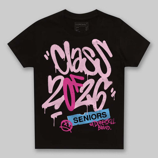 Pink Sneakers DopeSkill Toddler Kids T-shirt Class of 2026 Graphic Streetwear - Black