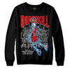 Jordan 4 Retro Red Cement DopeSkill Sweatshirt Thunder Dunk Graphic Streetwear - Black 