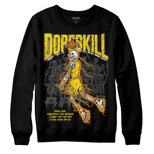 Jordan 6 “Yellow Ochre” DopeSkill Sweatshirt Thunder Dunk Graphic Streetwear - Black