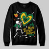 Green Sneakers DopeSkill Sweatshirt Make Things Happen Graphic Streetwear - Black