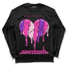 Pink Sneakers DopeSkill Long Sleeve T-Shirt Juneteenth Heart Graphic Streetwear - Black