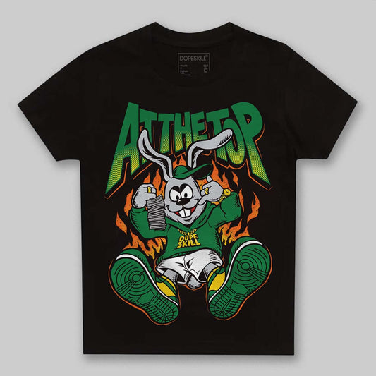 Green Sneakers DopeSkill Toddler Kids T-shirt At The Top Graphic Streetwear - black