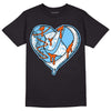 Dunk Low Futura University Blue DopeSkill T-Shirt Heart Jordan 1 Graphic Streetwear - Black