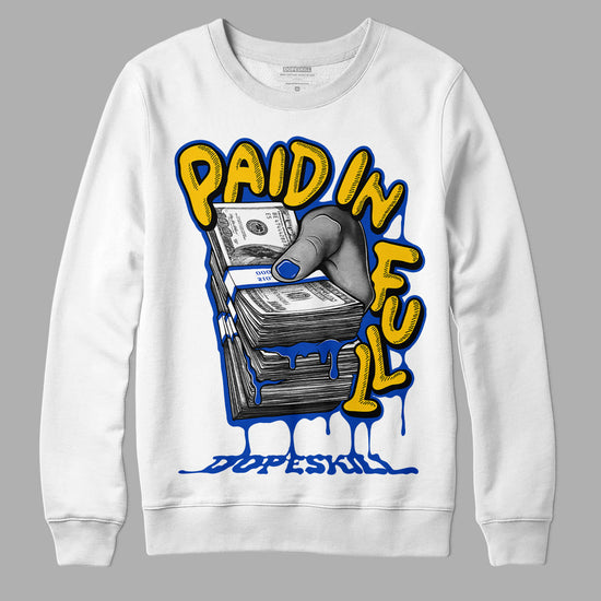 Jordan 14 “Laney” DopeSkill Sweatshirt Paid In Full Graphic Streetwear - White