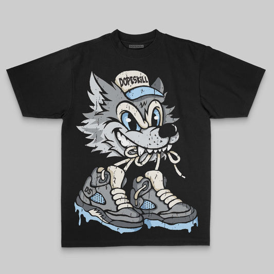Wolf Grey 5s Oversize Print 'Wolf Grey 5s' DopeSkill Graphic T-shirt