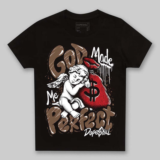 Jordan 9 'Olive' DopeSkill Toddler Kids T-shirt God Made Me Perfect Graphic Streetwear  - Black