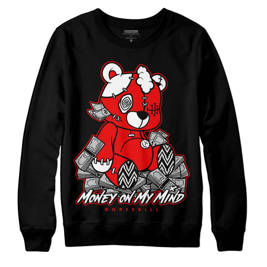 Jordan 12 “Cherry” DopeSkill Sweatshirt MOMM Bear Graphic Streetwear - Black 