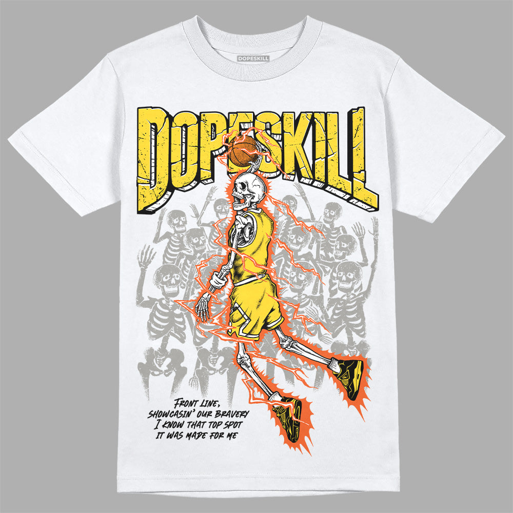 Jordan 4 Thunder DopeSkill Unisex T-Shirt Thunder Dunk Graphic Streetwear - White 