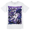 Jordan13 Court Purple DopeSkill T-Shirt Resist Graphic Streetwear  - White