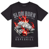 Jordan 4 Retro Frozen Moments DopeSkill T-Shirt Slow Burn Graphic Streetwear - Black 