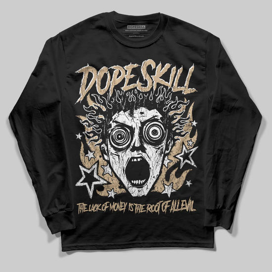 TAN Sneakers DopeSkill Long Sleeve T-Shirt Root of Evil Graphic Streetwear - Black
