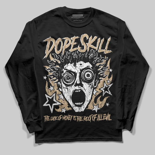 TAN Sneakers DopeSkill Long Sleeve T-Shirt Root of Evil Graphic Streetwear - Black