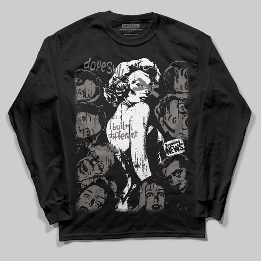 Jordan 4 Retro Cave Stone DopeSkill Long Sleeve T-Shirt Built Different Graphic Streetwear - Black