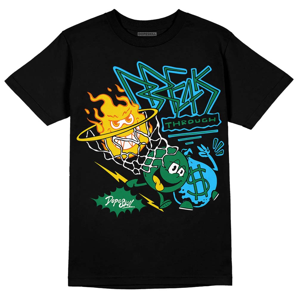 Green Sneakers DopeSkill T-Shirt Break Through Graphic Streetwear - Black