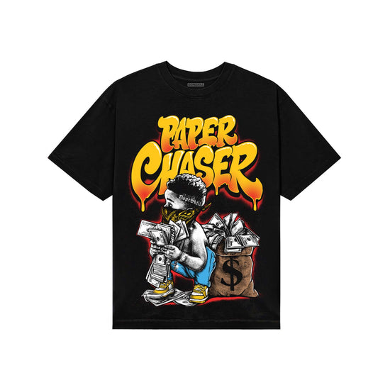 Yellow Sneakers DopeSkill T-Shirt Paper Chaser Boy Graphic Streetwear - Black