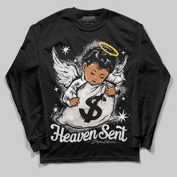 Jordan 3 Retro Pure Money DopeSkill Long Sleeve T-Shirt Heaven Sent Graphic Streetwear - Black