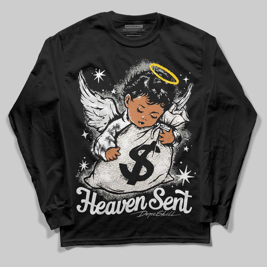 Jordan 3 Retro Pure Money DopeSkill Long Sleeve T-Shirt Heaven Sent Graphic Streetwear - Black