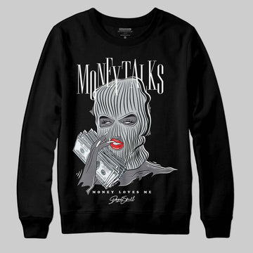 Jordan 4 “Fear” DopeSkill Sweatshirt Money Talks Graphic Streetwear - Black