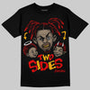 Red Sneakers DopeSkill T-Shirt Two Sides Graphic Streetwear - Black
