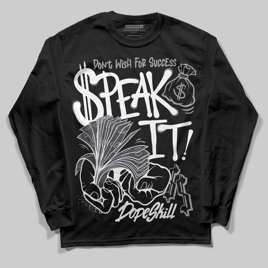 Jordan 3 Retro Black Cat DopeSkill Long Sleeve T-Shirt Speak It Graphic Streetwear - Black