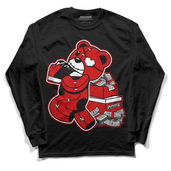 Jordan 1 Retro Low "Black Toe" DopeSkill Long Sleeve T-Shirt Bear Steals Sneaker Graphic Streetwear - Black