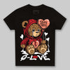 Jordan 1 High OG “Ruby” DopeSkill Toddler Kids T-shirt Broken Bear Graphic Streetwear  black