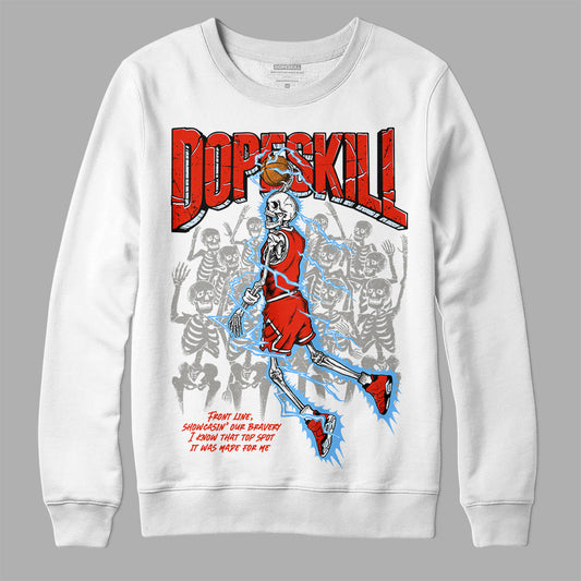 Jordan 6 Retro Toro Bravo DopeSkill Sweatshirt Thunder Dunk Graphic Streetwear - White 