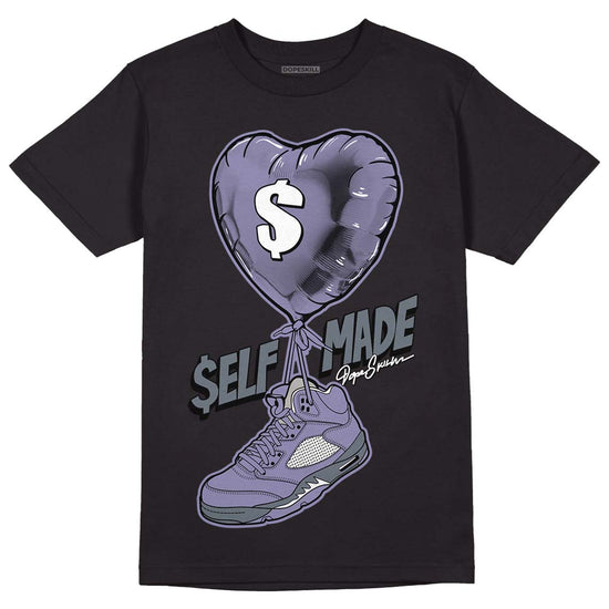 Jordan 5 Retro Low Indigo Haze DopeSkill T-Shirt Self Made Graphic Streetwear - Black