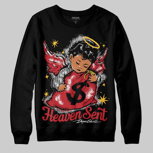 Jordan 14 Retro Ferrari (2025) DopeSkill Sweatshirt Heaven Sent Graphic Streetwear - black