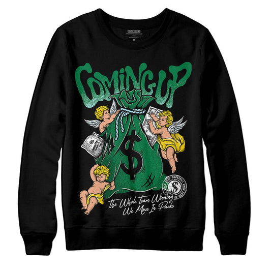 Jordan 5 “Lucky Green” DopeSkill Sweatshirt Money Bag Coming Up Graphic Streetwear - Black