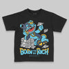 Jordan 11 Retro Gamma Blue (2025) DopeSkill Toddler Kids T-shirt Born To Be Rich Graphic Streetwear - Black