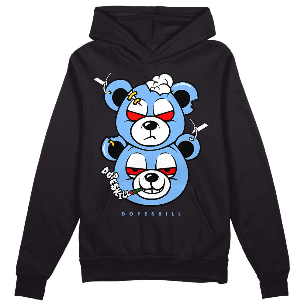 Jordan 9 Powder Blue DopeSkill Hoodie Sweatshirt New Double Bear Graphic Streetwear - Black