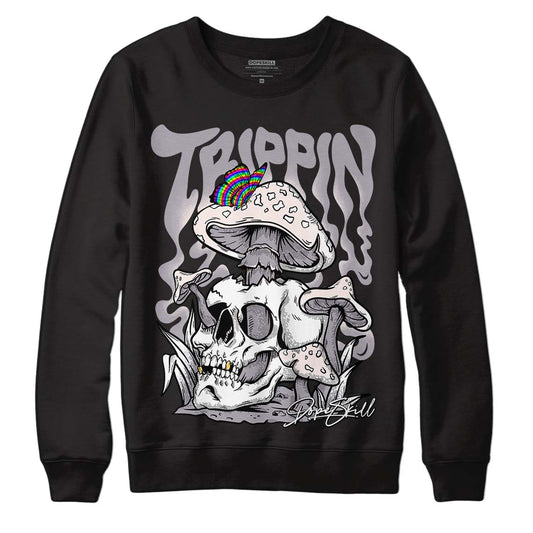 Jordan 2 Cement Grey DopeSkill Sweatshirt Trippin Graphic Streetwear - Black