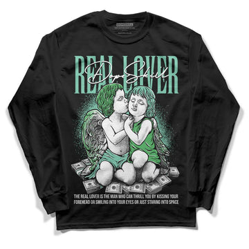 Jordan 1 High OG Green Glow DopeSkill Long Sleeve T-Shirt Real Lover Graphic Streetwear - Black