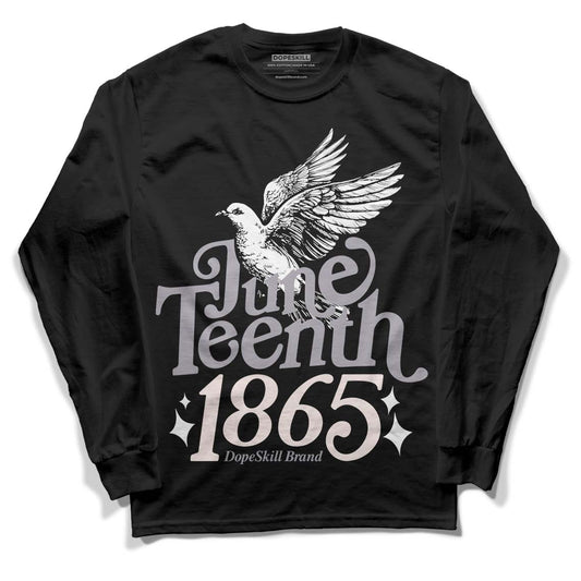 Jordan 2 Cement Grey DopeSkill Long Sleeve T-Shirt Juneteenth 1865 Graphic Streetwear - Black