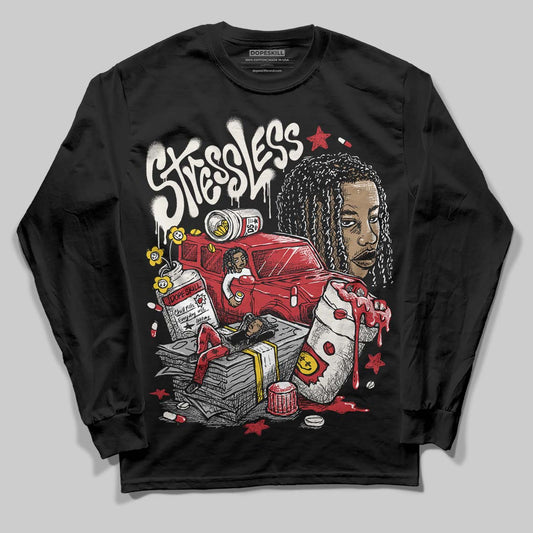Jordan 4 “Flight Club” DopeSkill Long Sleeve T-Shirt Stressless Graphic Streetwear - Black