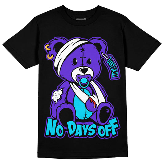 Jordan 6 "Aqua" DopeSkill T-Shirt Hurt Bear Graphic Streetwear - Black 