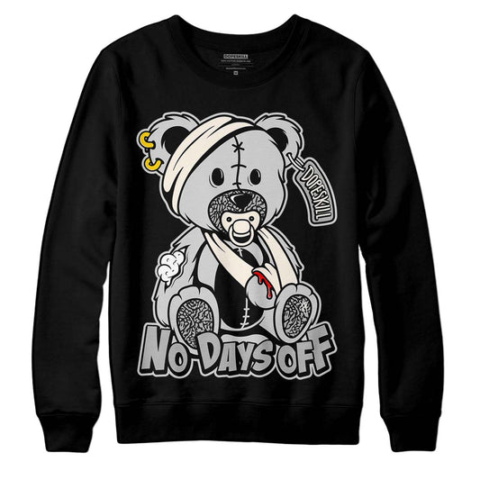 Jordan 3 “Off Noir” DopeSkill Sweatshirt Hurt Bear Graphic Streetwear - Black